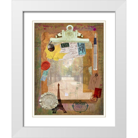 Collected Autumn III White Modern Wood Framed Art Print with Double Matting by Lloyd, Sandy