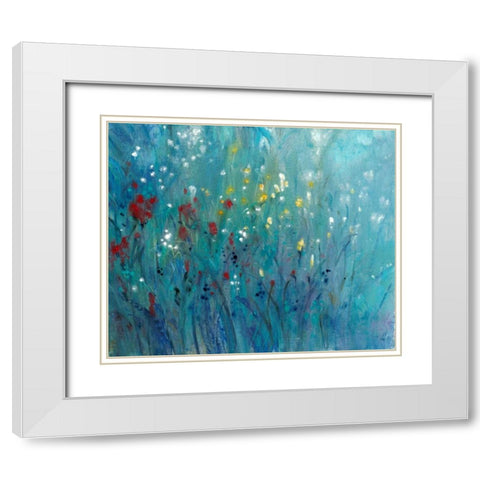 Blue Vision II White Modern Wood Framed Art Print with Double Matting by OToole, Tim