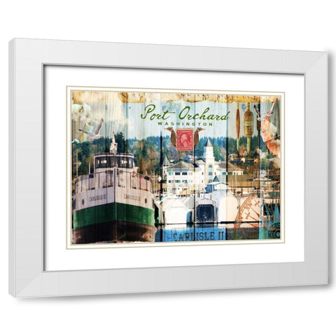 Taste of Port Orchard White Modern Wood Framed Art Print with Double Matting by Lloyd, Sandy
