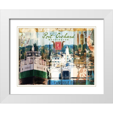 Taste of Port Orchard White Modern Wood Framed Art Print with Double Matting by Lloyd, Sandy