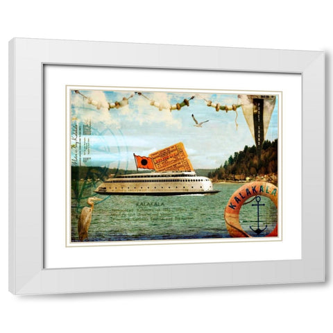 Kalakala White Modern Wood Framed Art Print with Double Matting by Lloyd, Sandy