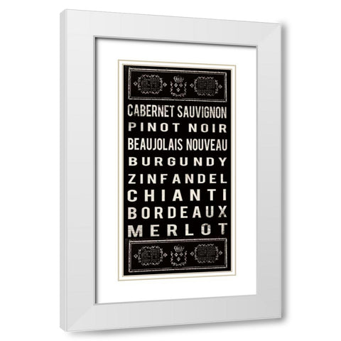 Red Wine White Modern Wood Framed Art Print with Double Matting by Lloyd, Sandy