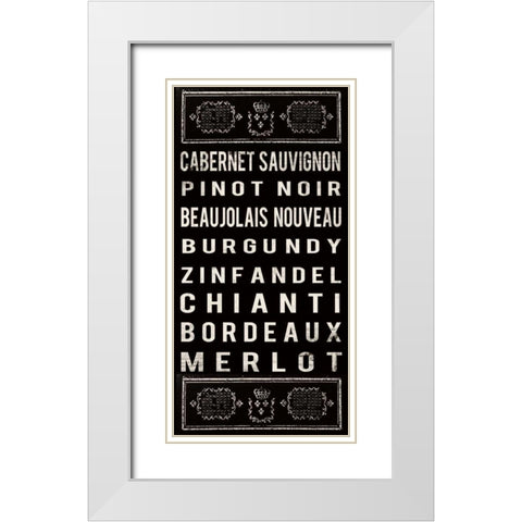 Red Wine White Modern Wood Framed Art Print with Double Matting by Lloyd, Sandy