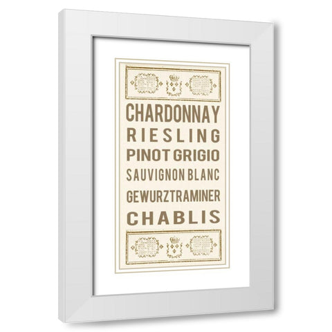 White Wine White Modern Wood Framed Art Print with Double Matting by Lloyd, Sandy