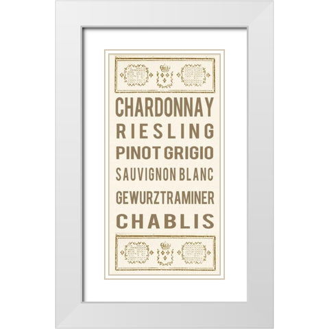 White Wine White Modern Wood Framed Art Print with Double Matting by Lloyd, Sandy