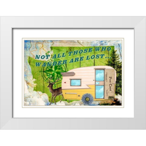 Those Who Wander White Modern Wood Framed Art Print with Double Matting by Lloyd, Sandy
