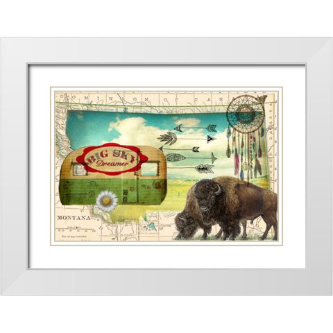 Big Sky White Modern Wood Framed Art Print with Double Matting by Lloyd, Sandy