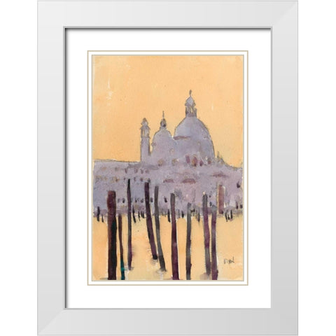 Venice Watercolors VIII White Modern Wood Framed Art Print with Double Matting by Dixon, Samuel