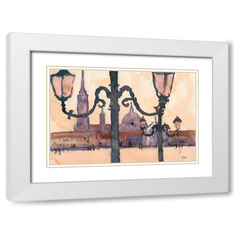 Venice Watercolors XII White Modern Wood Framed Art Print with Double Matting by Dixon, Samuel