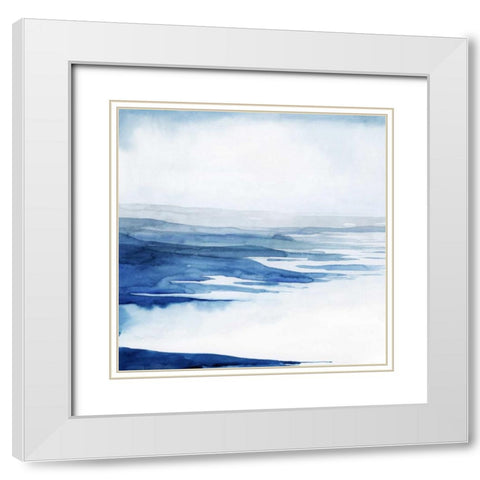 Crystallized Lagoon I White Modern Wood Framed Art Print with Double Matting by Popp, Grace