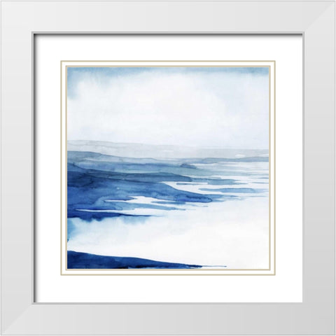 Crystallized Lagoon I White Modern Wood Framed Art Print with Double Matting by Popp, Grace