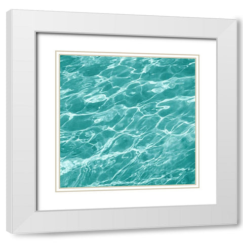 Ripple I White Modern Wood Framed Art Print with Double Matting by Zarris, Chariklia