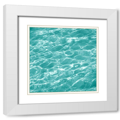 Ripple II White Modern Wood Framed Art Print with Double Matting by Zarris, Chariklia