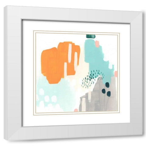 Precept I White Modern Wood Framed Art Print with Double Matting by Vess, June Erica