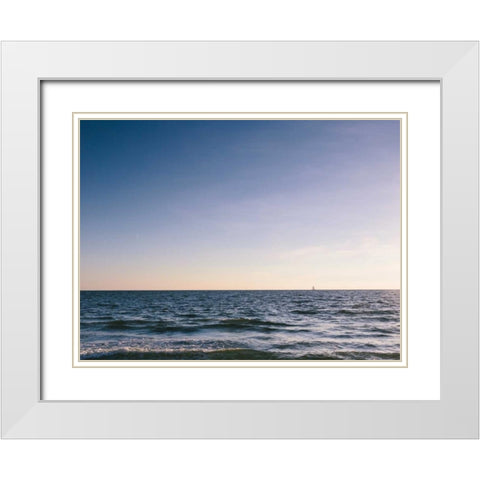 South Florida I White Modern Wood Framed Art Print with Double Matting by Mead, Adam