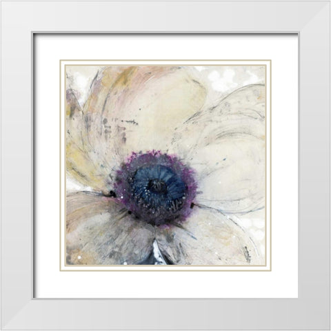 Flower Flow II White Modern Wood Framed Art Print with Double Matting by OToole, Tim