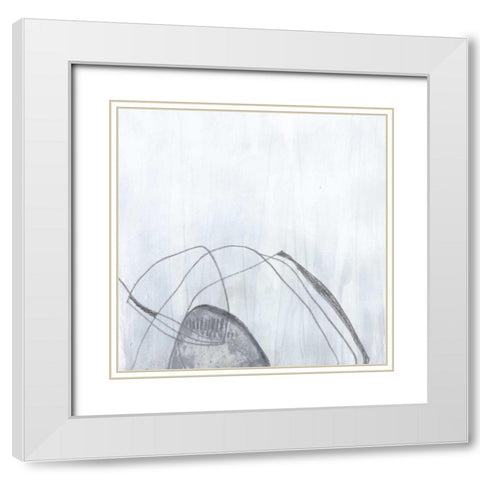 Premonition III White Modern Wood Framed Art Print with Double Matting by Vess, June Erica