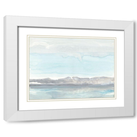 Grey Horizon  White Modern Wood Framed Art Print with Double Matting by Delamater, Rob