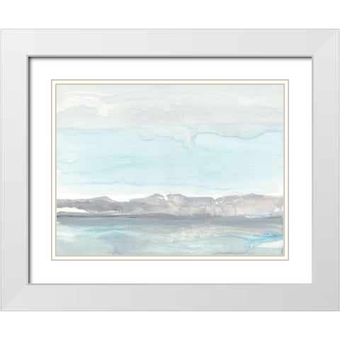 Grey Horizon  White Modern Wood Framed Art Print with Double Matting by Delamater, Rob