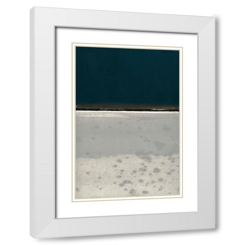 Horizon Indigo White Modern Wood Framed Art Print with Double Matting by Delamater, Rob