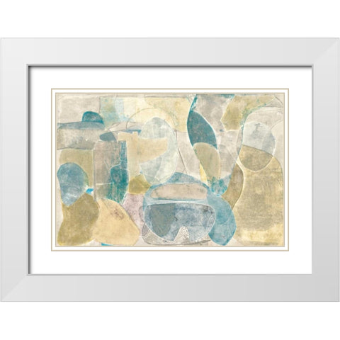 Sea Glass II White Modern Wood Framed Art Print with Double Matting by Delamater, Rob