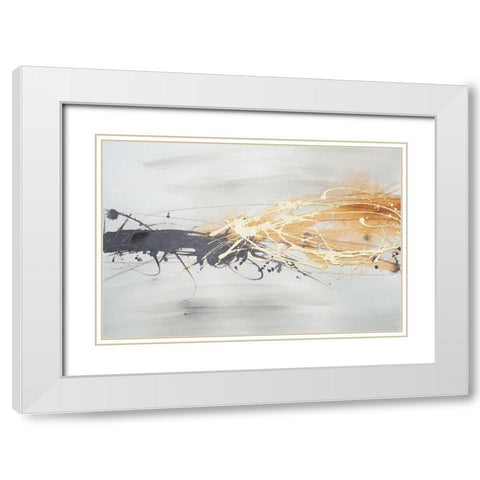 Kinetic Horizon I White Modern Wood Framed Art Print with Double Matting by Vess, June Erica