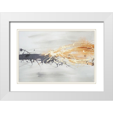 Kinetic Horizon I White Modern Wood Framed Art Print with Double Matting by Vess, June Erica