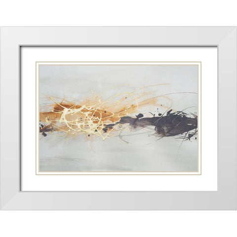 Kinetic Horizon II White Modern Wood Framed Art Print with Double Matting by Vess, June Erica