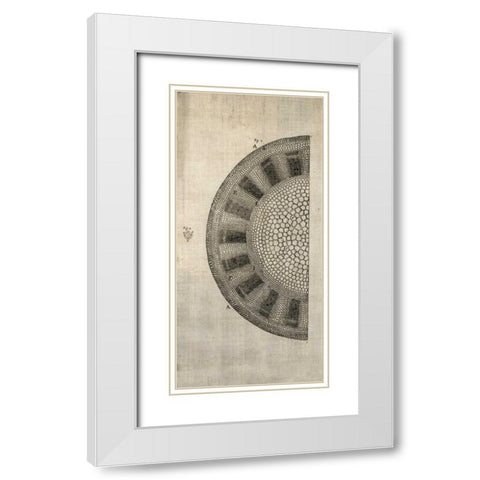 Cross Cut I Left White Modern Wood Framed Art Print with Double Matting by Butler, John