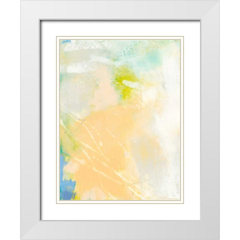 Pastel Lux I White Modern Wood Framed Art Print with Double Matting by Jachimiec, Sue