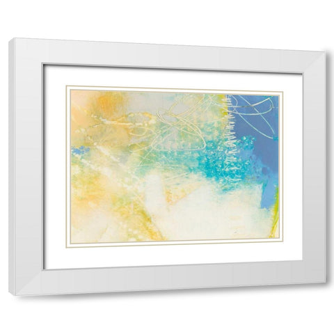 Blue Lux I White Modern Wood Framed Art Print with Double Matting by Jachimiec, Sue