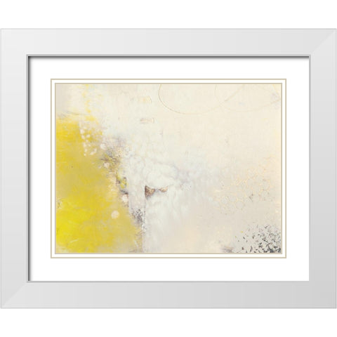 Yellow Lux I White Modern Wood Framed Art Print with Double Matting by Jachimiec, Sue