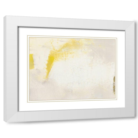 Yellow Lux II White Modern Wood Framed Art Print with Double Matting by Jachimiec, Sue