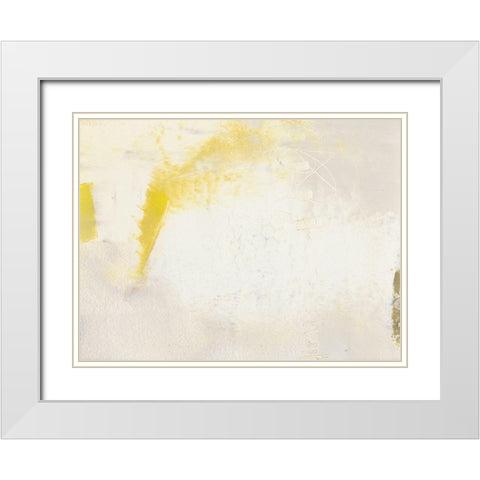 Yellow Lux II White Modern Wood Framed Art Print with Double Matting by Jachimiec, Sue