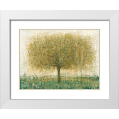 Summer Day Tree I White Modern Wood Framed Art Print with Double Matting by OToole, Tim