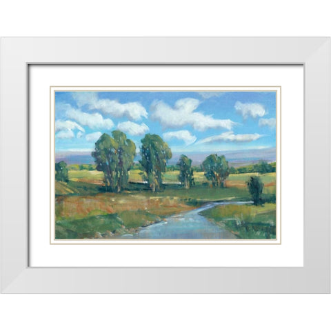 Lazy River Day I White Modern Wood Framed Art Print with Double Matting by OToole, Tim