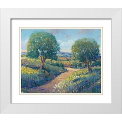 Country Sentrees I White Modern Wood Framed Art Print with Double Matting by OToole, Tim