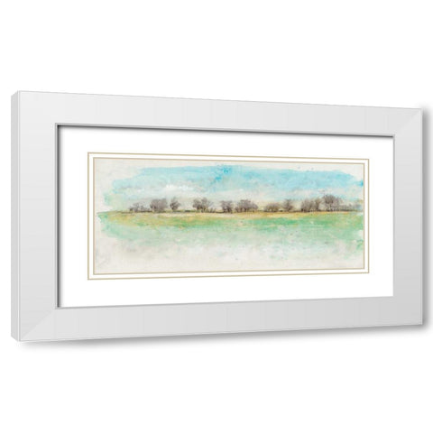 Treeline Impressions I White Modern Wood Framed Art Print with Double Matting by OToole, Tim