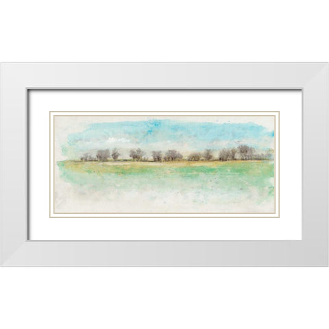 Treeline Impressions I White Modern Wood Framed Art Print with Double Matting by OToole, Tim