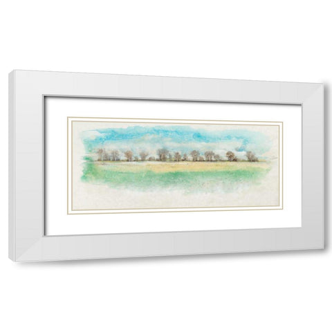 Treeline Impressions II White Modern Wood Framed Art Print with Double Matting by OToole, Tim