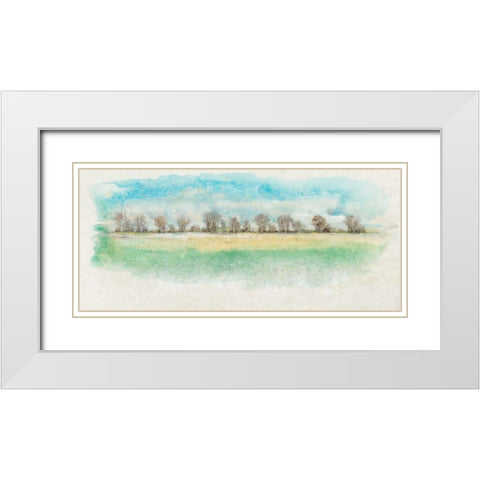 Treeline Impressions II White Modern Wood Framed Art Print with Double Matting by OToole, Tim