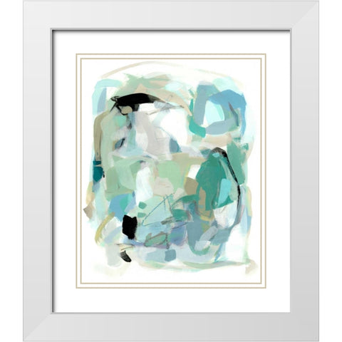 Sweet Spring II White Modern Wood Framed Art Print with Double Matting by Long, Christina