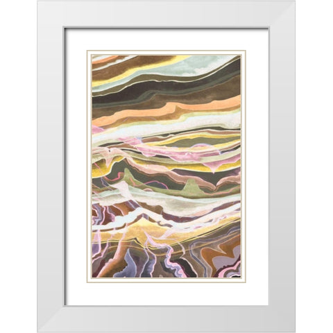 Warm Minerals I White Modern Wood Framed Art Print with Double Matting by Popp, Grace