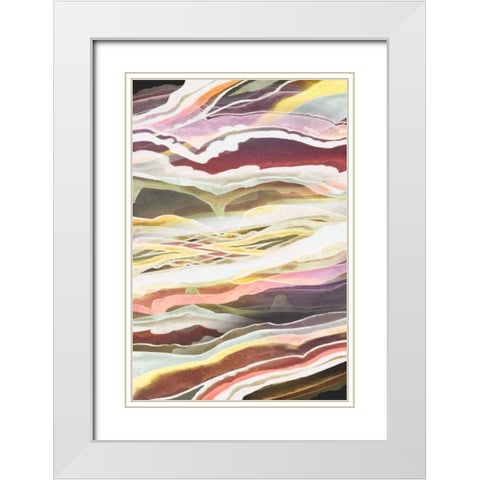 Warm Minerals II White Modern Wood Framed Art Print with Double Matting by Popp, Grace