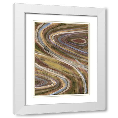 Mineral Overlay I White Modern Wood Framed Art Print with Double Matting by Ludwig, Alicia