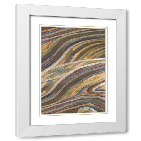 Mineral Overlay II White Modern Wood Framed Art Print with Double Matting by Ludwig, Alicia
