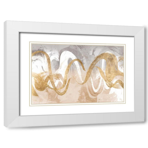 Infinite Swirl I White Modern Wood Framed Art Print with Double Matting by Jennifer Goldberger
