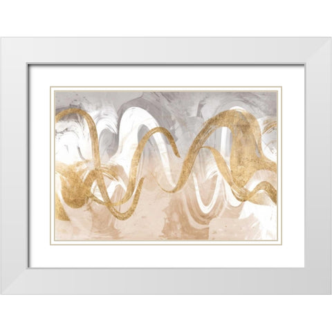 Infinite Swirl I White Modern Wood Framed Art Print with Double Matting by Jennifer Goldberger