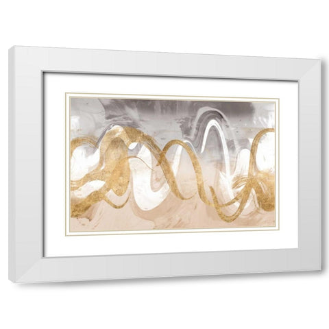 Infinite Swirl II White Modern Wood Framed Art Print with Double Matting by Jennifer Goldberger