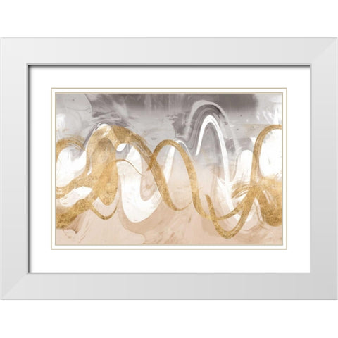 Infinite Swirl II White Modern Wood Framed Art Print with Double Matting by Jennifer Goldberger